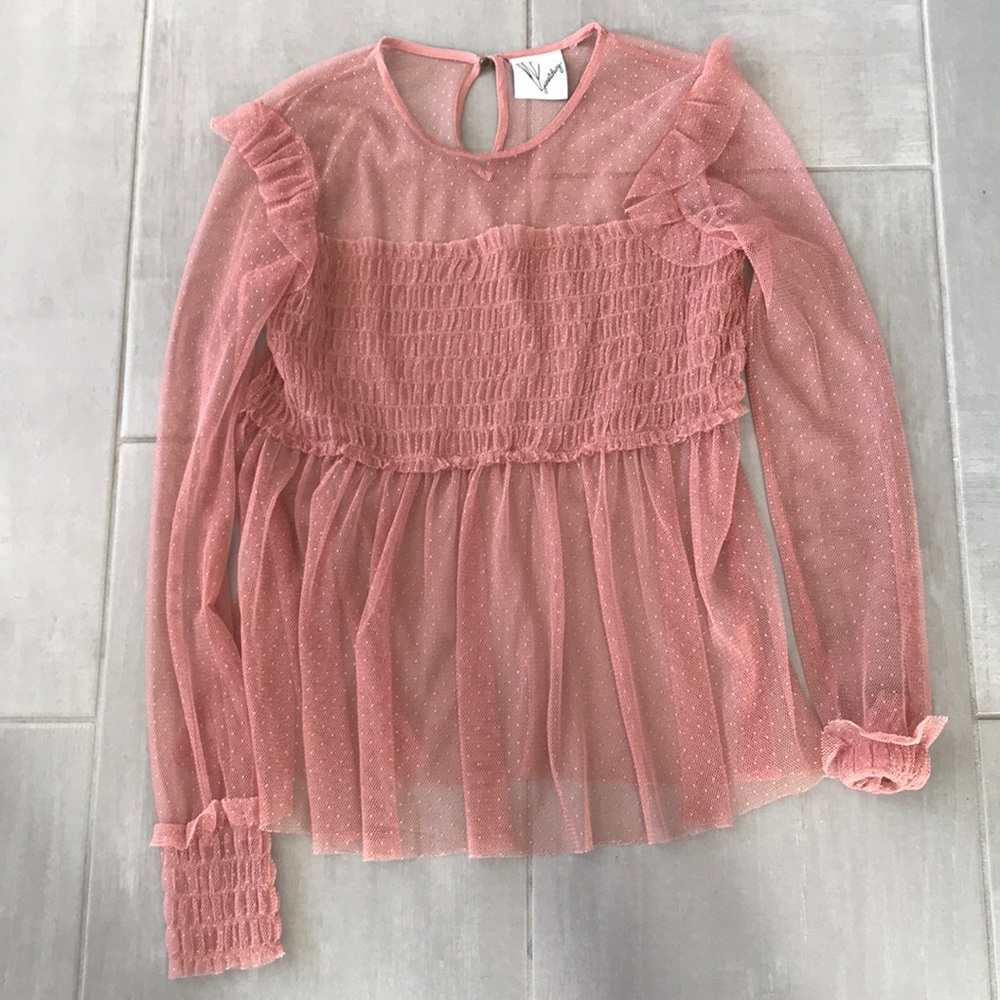 ⁉️$10 SALE⁉️Jaretchung transparent mesh blouse